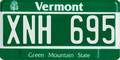 VT license plate XNH695
