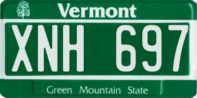 VT license plate XNH697
