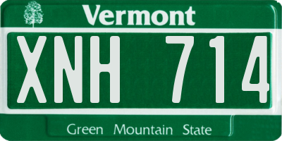 VT license plate XNH714