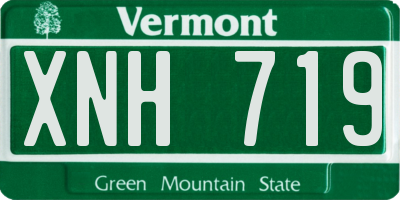 VT license plate XNH719
