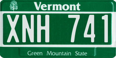 VT license plate XNH741