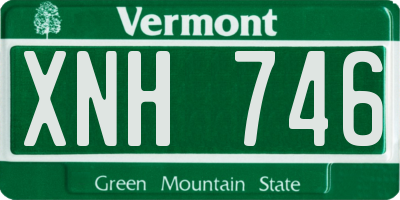 VT license plate XNH746