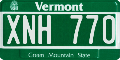 VT license plate XNH770