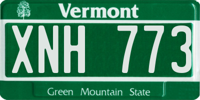 VT license plate XNH773