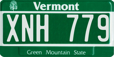 VT license plate XNH779