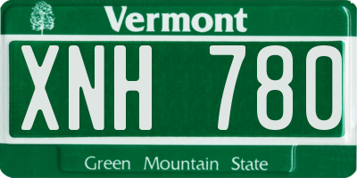 VT license plate XNH780