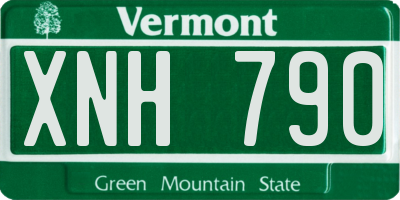 VT license plate XNH790