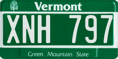 VT license plate XNH797