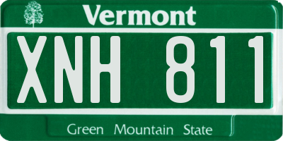 VT license plate XNH811