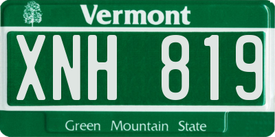 VT license plate XNH819