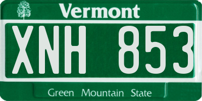 VT license plate XNH853