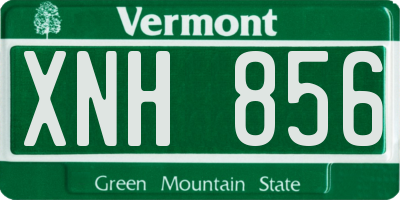 VT license plate XNH856