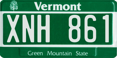 VT license plate XNH861