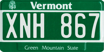 VT license plate XNH867