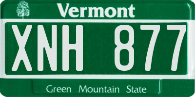 VT license plate XNH877