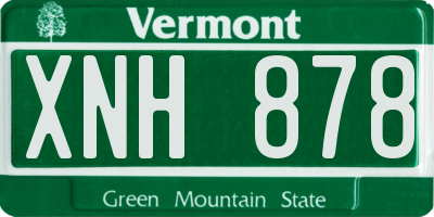VT license plate XNH878