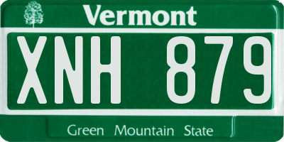 VT license plate XNH879
