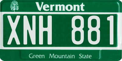 VT license plate XNH881