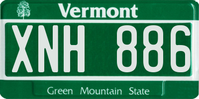 VT license plate XNH886