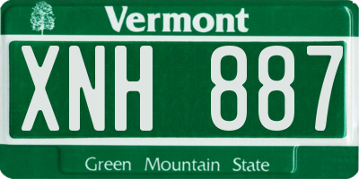 VT license plate XNH887