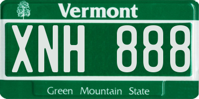 VT license plate XNH888