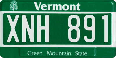 VT license plate XNH891