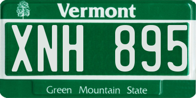 VT license plate XNH895