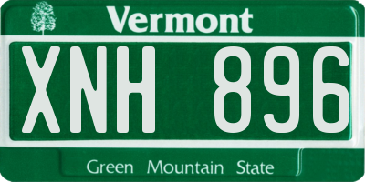VT license plate XNH896