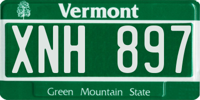 VT license plate XNH897