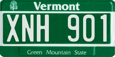 VT license plate XNH901