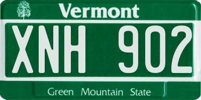 VT license plate XNH902