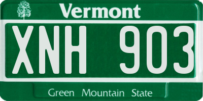 VT license plate XNH903