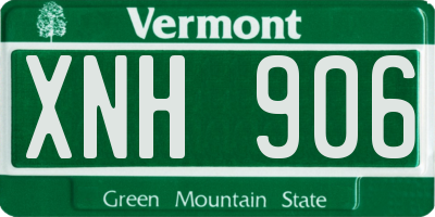 VT license plate XNH906