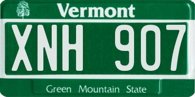 VT license plate XNH907