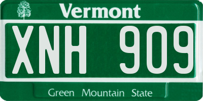 VT license plate XNH909
