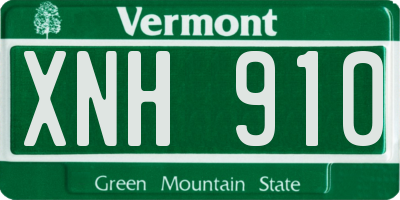 VT license plate XNH910