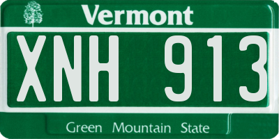 VT license plate XNH913