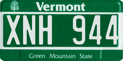 VT license plate XNH944
