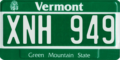 VT license plate XNH949