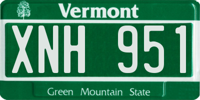 VT license plate XNH951