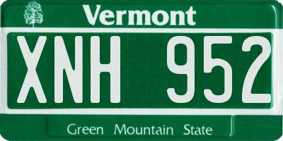 VT license plate XNH952