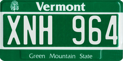 VT license plate XNH964