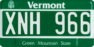 VT license plate XNH966
