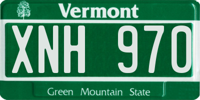 VT license plate XNH970