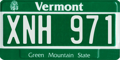 VT license plate XNH971