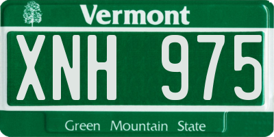 VT license plate XNH975