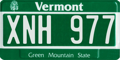 VT license plate XNH977