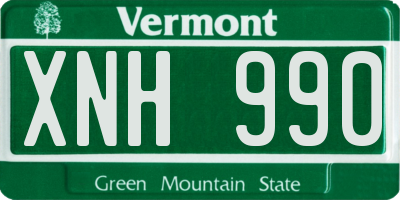 VT license plate XNH990