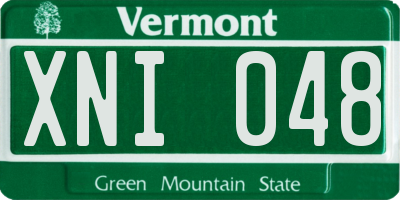 VT license plate XNI048