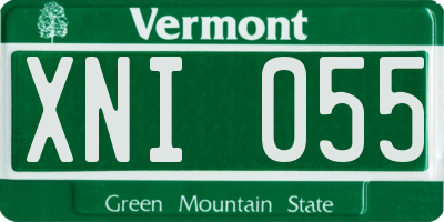 VT license plate XNI055